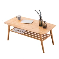 nordic style simple log single layer and double layer coffee and tea table