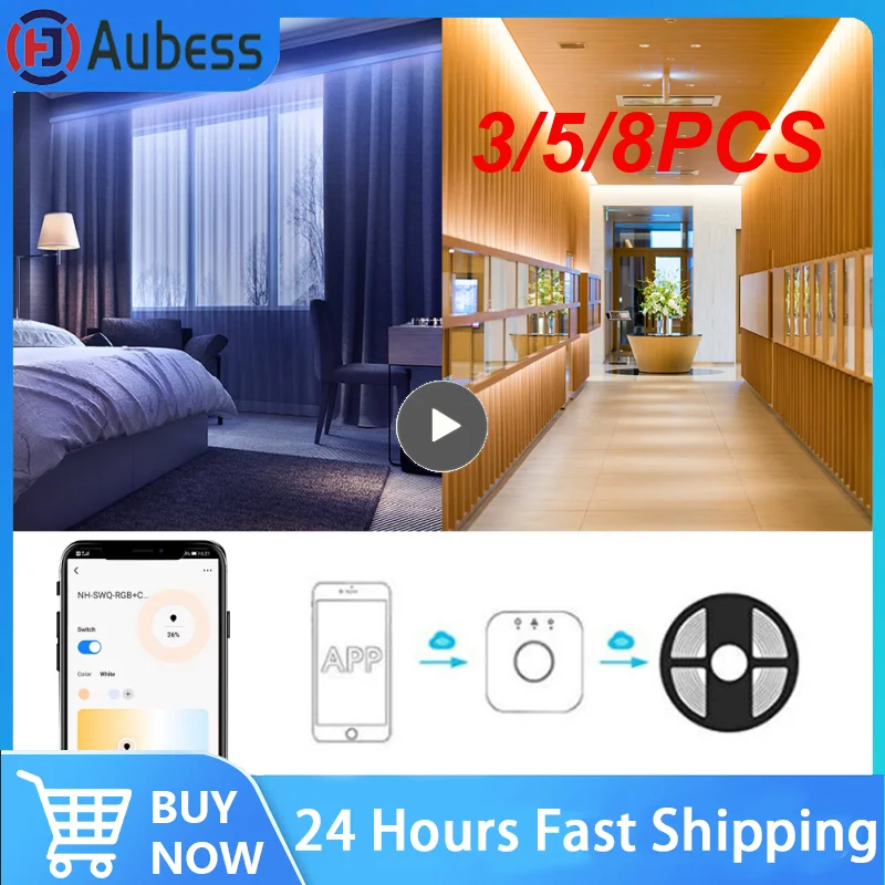 

3/5/8PCS 2.4ghz Intelligent bluetooth-compatible Wireless Wifi Controller Auto-synchronization Led Controller Convenient