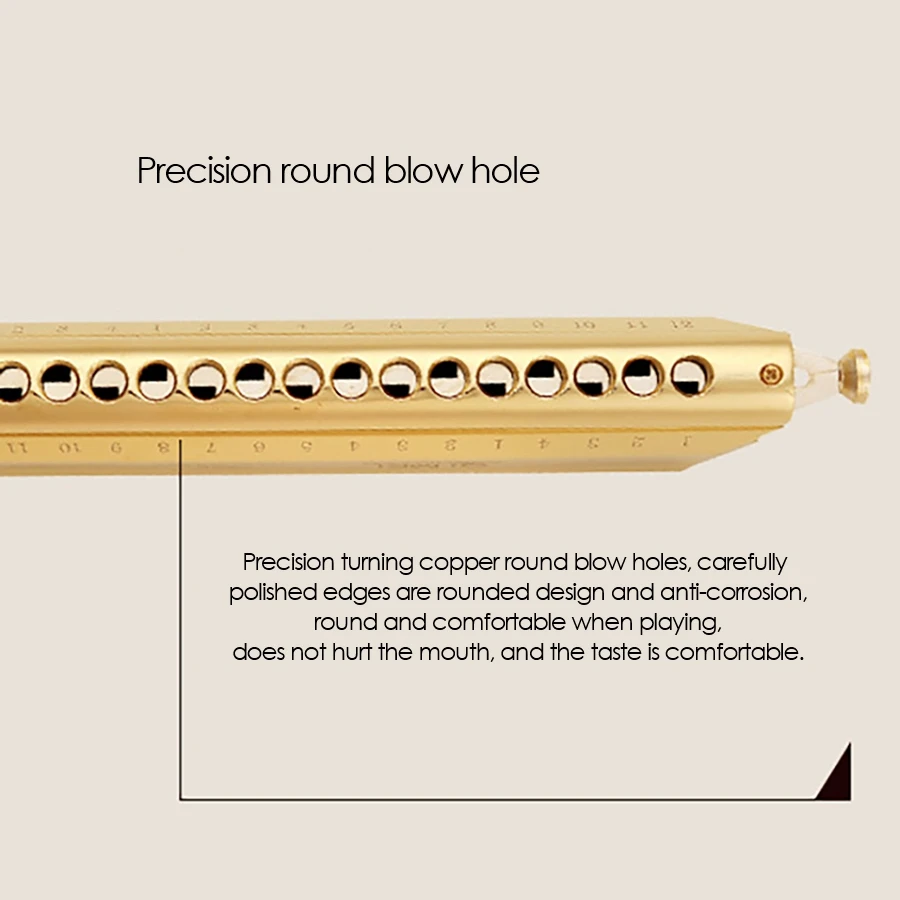 QI MEI Хроматическая гармоника 16 отверстий 64 тона инструменты для рта