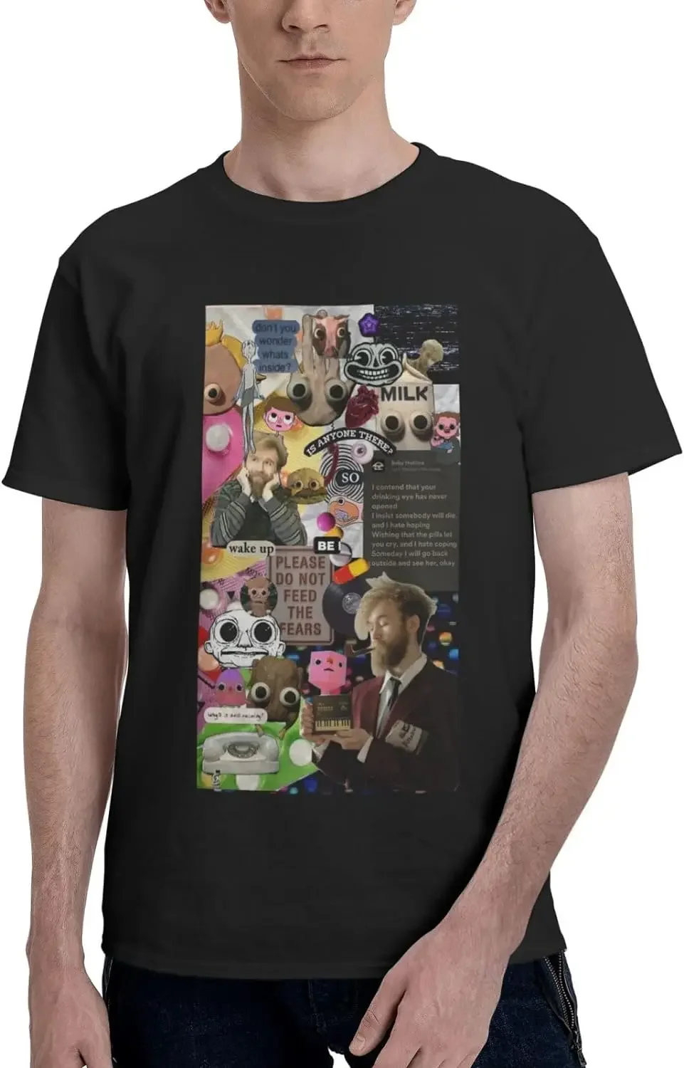 Мужская футболка с коротким рукавом и круглым вырезом из хлопка