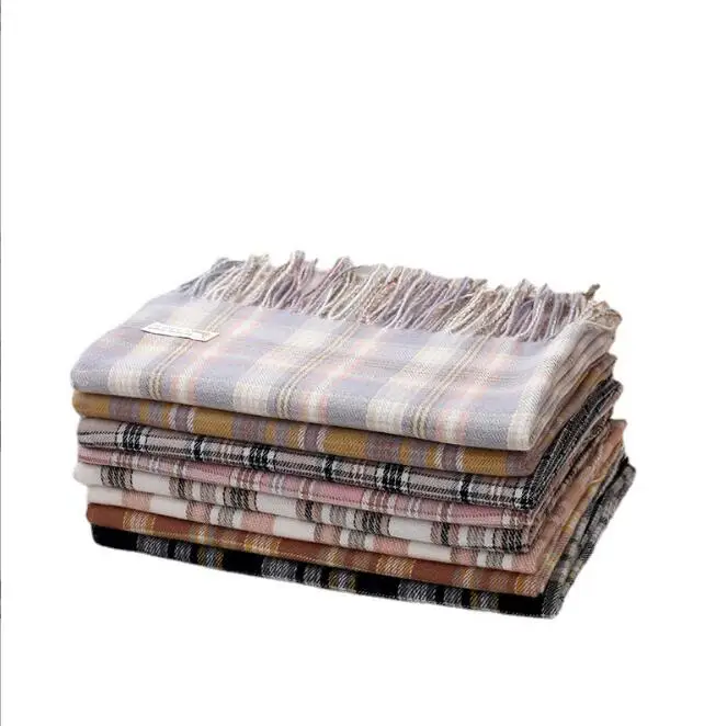 

Новинка 2023, Модный зимний женский шарф, хлопковая теплая шаль, Женский плотный шарф