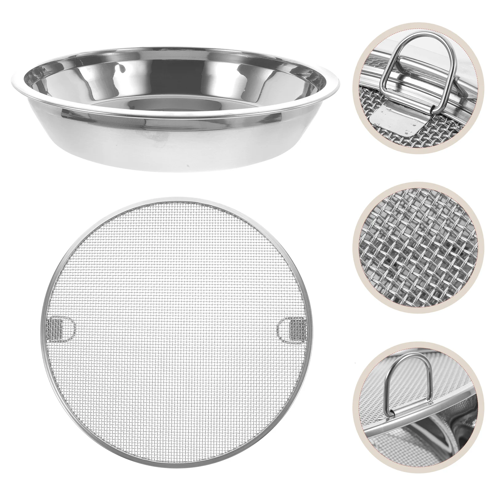 

Reusable Round Cooking Stainless Fried Chicken Serving Plate Stainless Steel Plate for Home Foods Storage