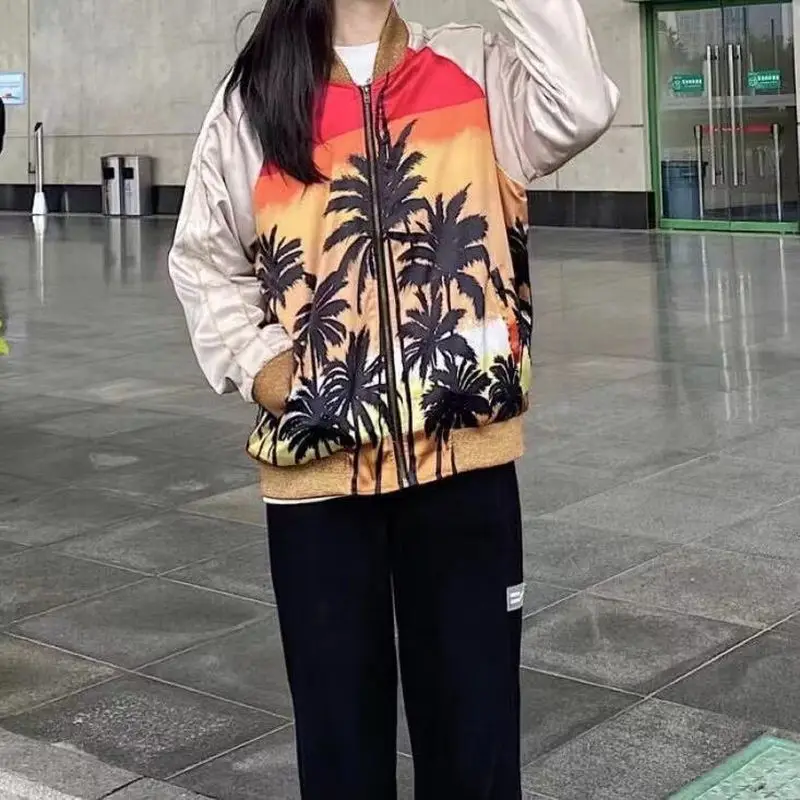 Женская Блестящая бейсбольная униформа Новинка осени 2022 корейские Ретро парные