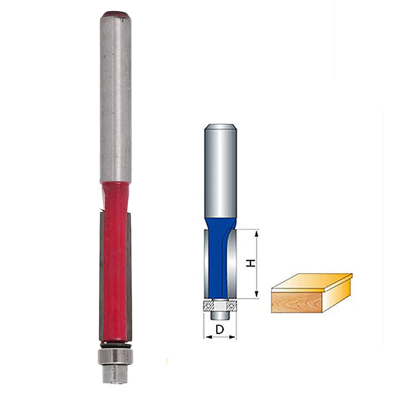 

50LB New 6.35mm Flush Trim Bit Carbide Tipped For 1/4" Shank Router Bits Woodworking