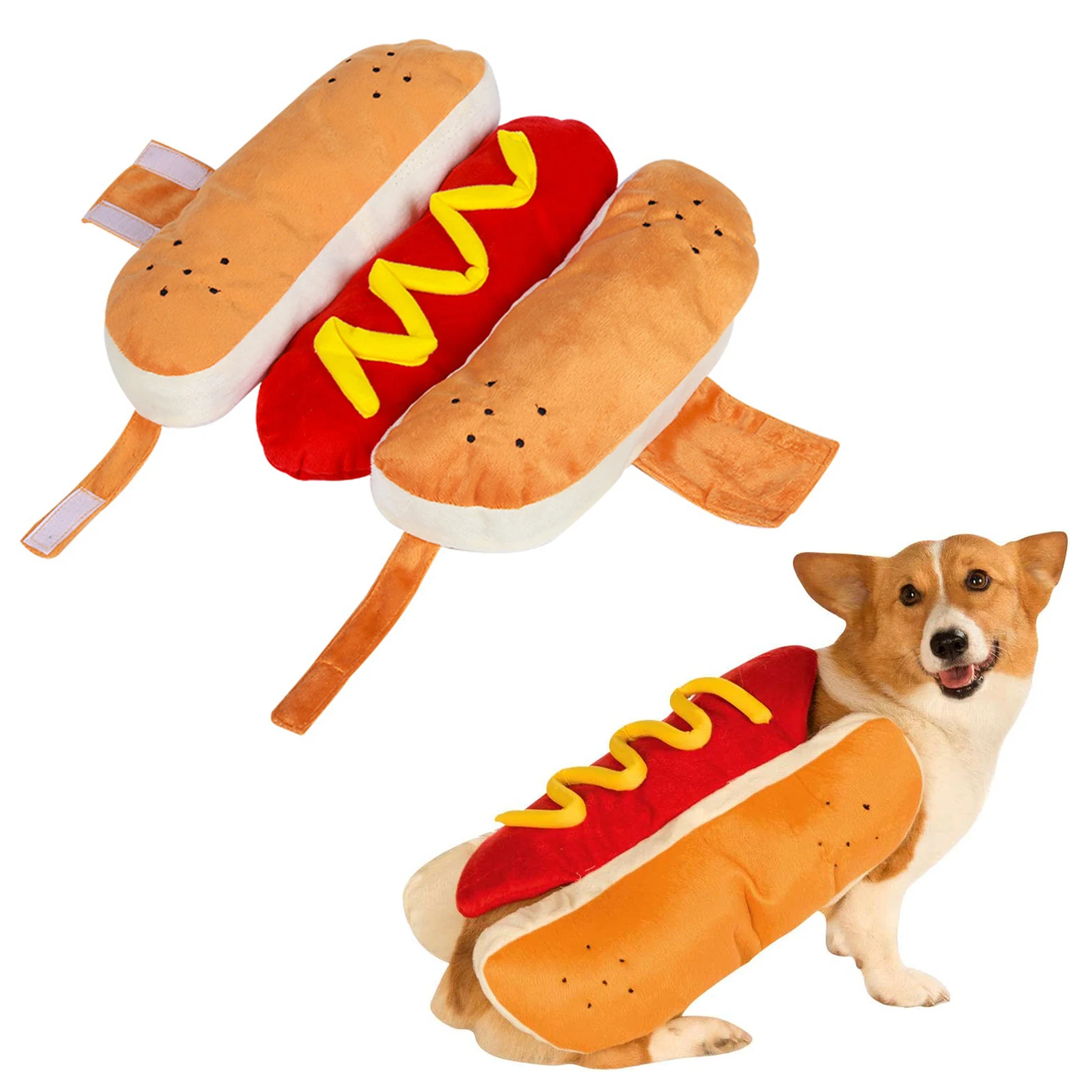 

Pet Clothes Dog Funny Ketchup Clothes Casual Canine Hot Diggity Dog Costume Holiday Clothes PC212