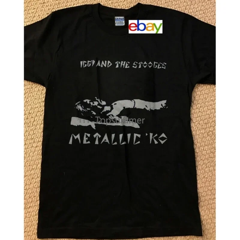 Винтажный 80-х годов Iggy Pop And The Stooges Metalic K.O Punk Rock Tour Concert Reprin