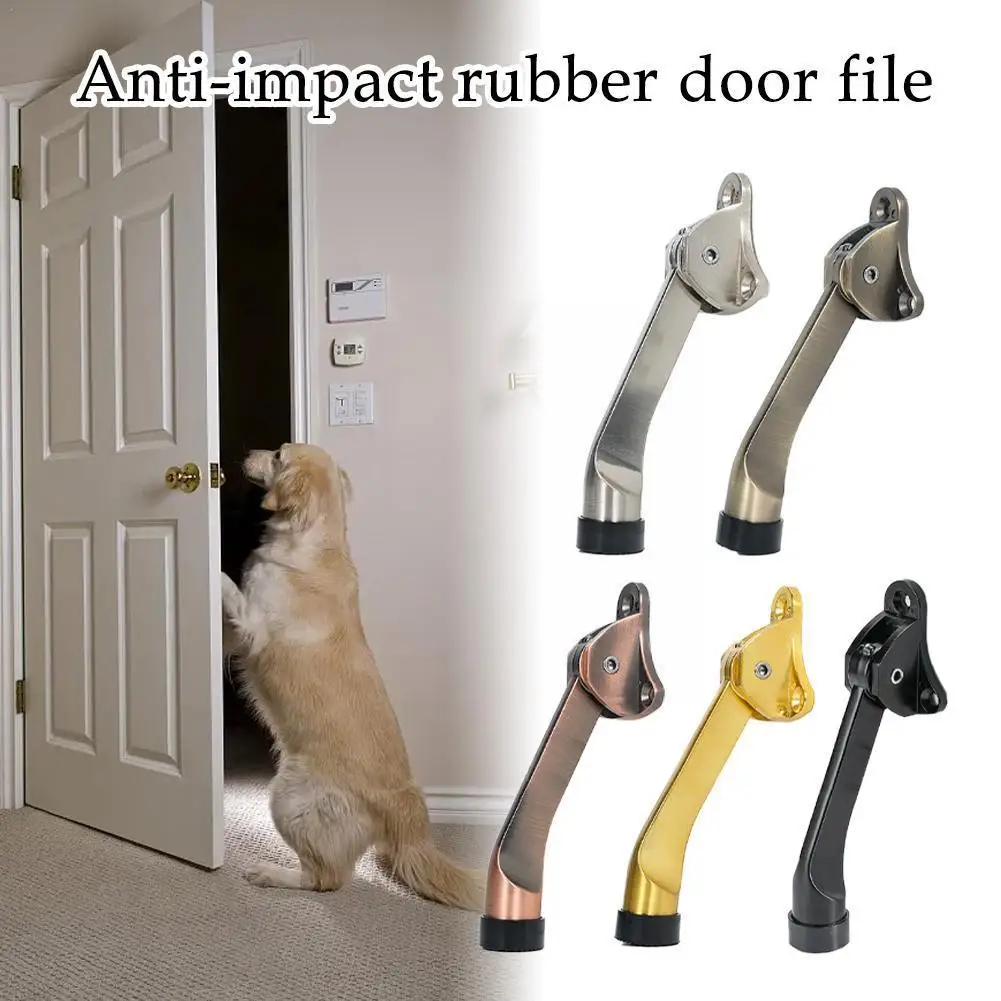 

Door Stopper Zinc Alloy Foot Door Top Wooden Door Positioner Door Anti-impact Foot Door Rubber Pedal Support Door Closer Fi Z2H7