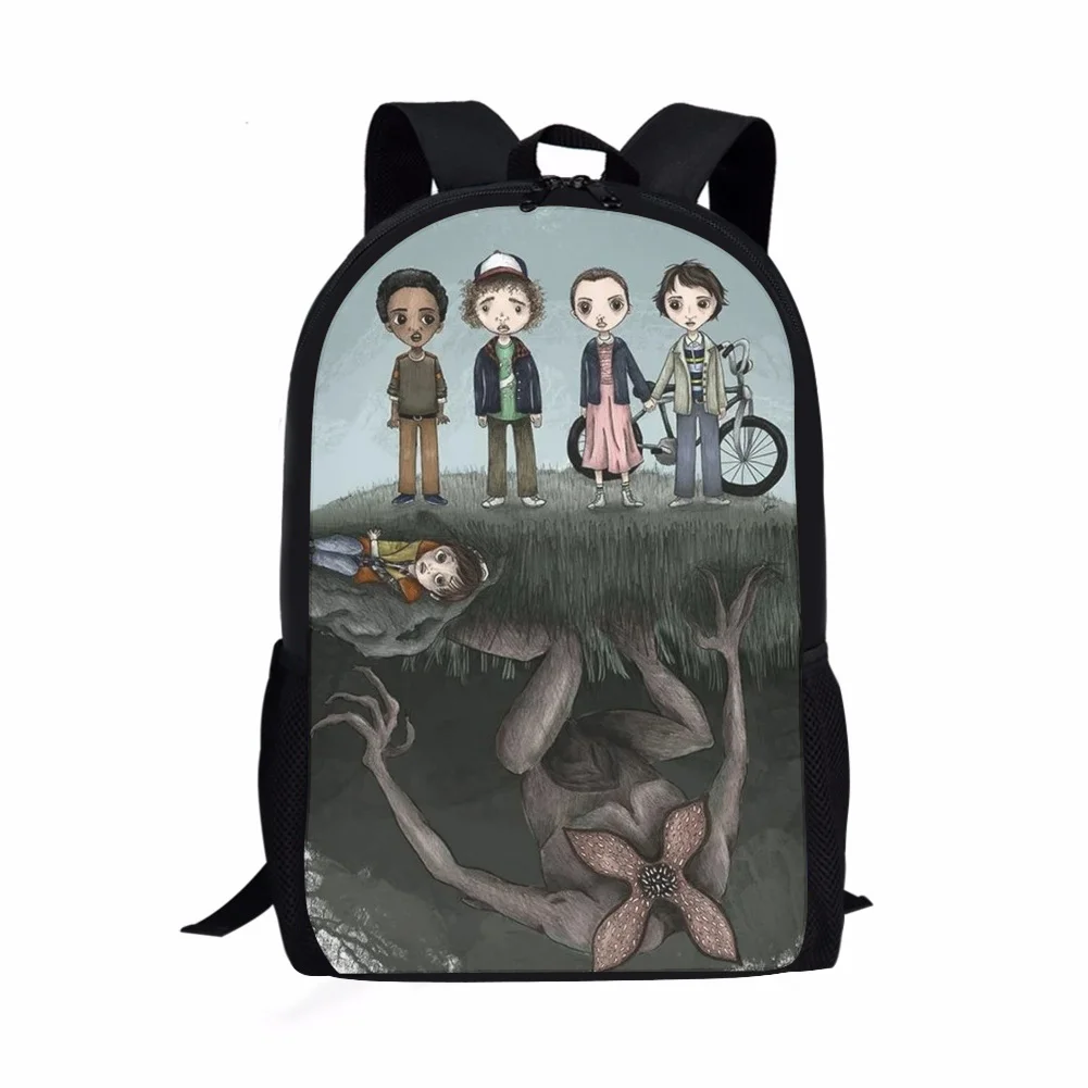 STRANGER THINGS Print Backpack Portable Casual Outdoor Travel Children's Knapsack Durable Large Capacity School Bags for Girls