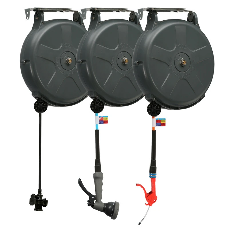 Pneumatic Pats Drum Automatic Retractable Pipe Air Drum Water Drum Electric Drum PU Clip Pneumatic Tool 20 Meter Air Compressor