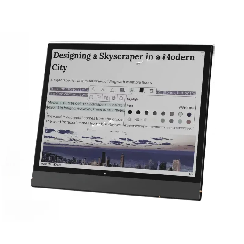 Note 3C Цветной экран Видеобумага Устройство чтения электронных книг Планшетный