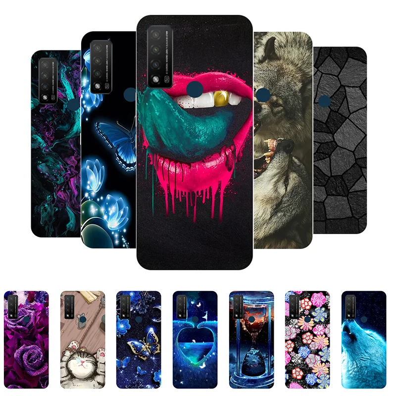 Чехол для телефона TCL 20 R 5G чехол-бампер силиконовый чехол окрашенный мягкий из