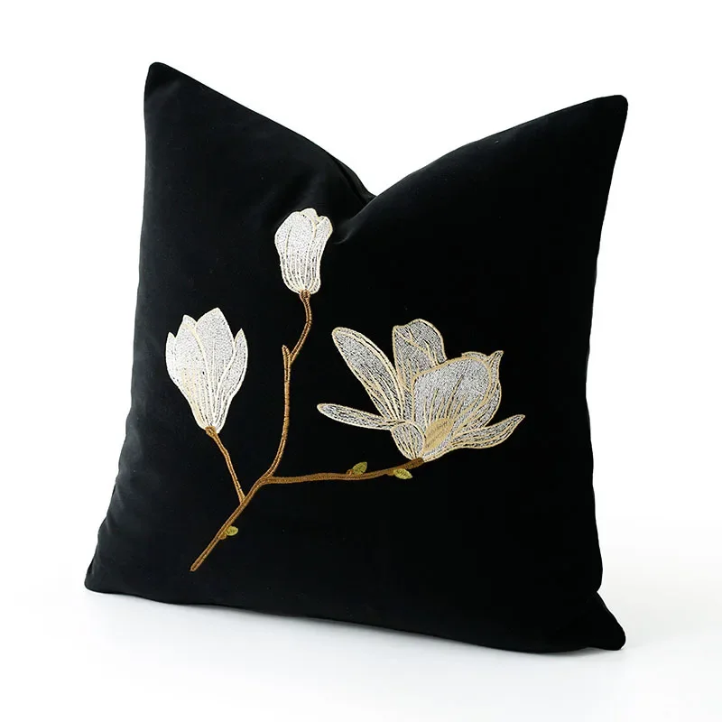 

Чехол для подушки с вышивкой, полиэстер, 45*45/50*50 см