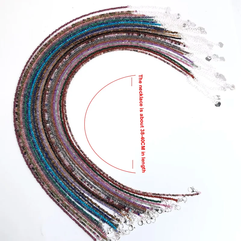 Ожерелья из натуральных полудрагоценных камней искусственные граненые угловые