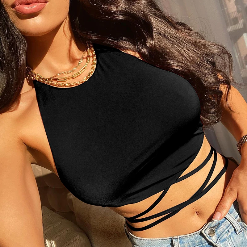 

Женский жилет на шею для культивирования морали, вязаная одежда для специй, нишевая куртка, подчеркивающая грудь