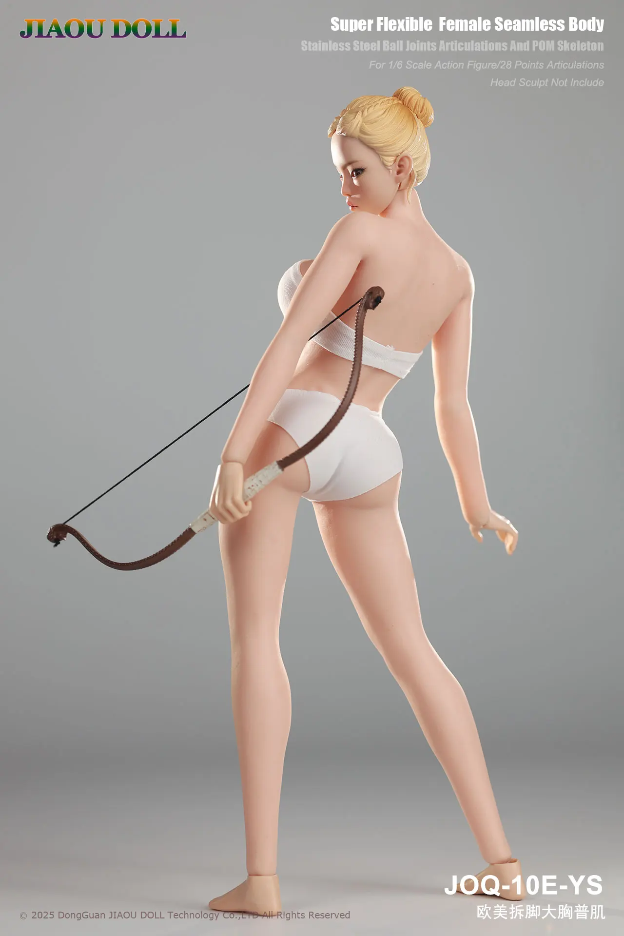 Фото JIAOU DOLL JOQ-10E 1/6, европейская съемная модель стопы, большой бюст, женский корпус, подвижная силиконовая модель 3-го поколения №2