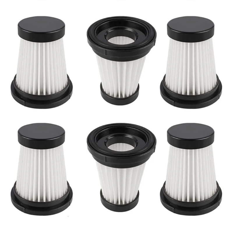 

A6HB Set of 6 Vacuum Filter Replacements Vacuum Filter Plastic Vacuum Cleaner Replacements Vacuum Accessories for Moosoo K12