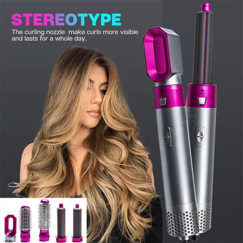 

5 In 1 Hairdryer Brush Professional Hot Hair Brush Hair Straightener Hair Curler Styler Electric Rotating Hair Blower Brush