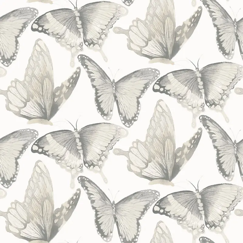 

Janetta Grey Butterfly Wallpaper