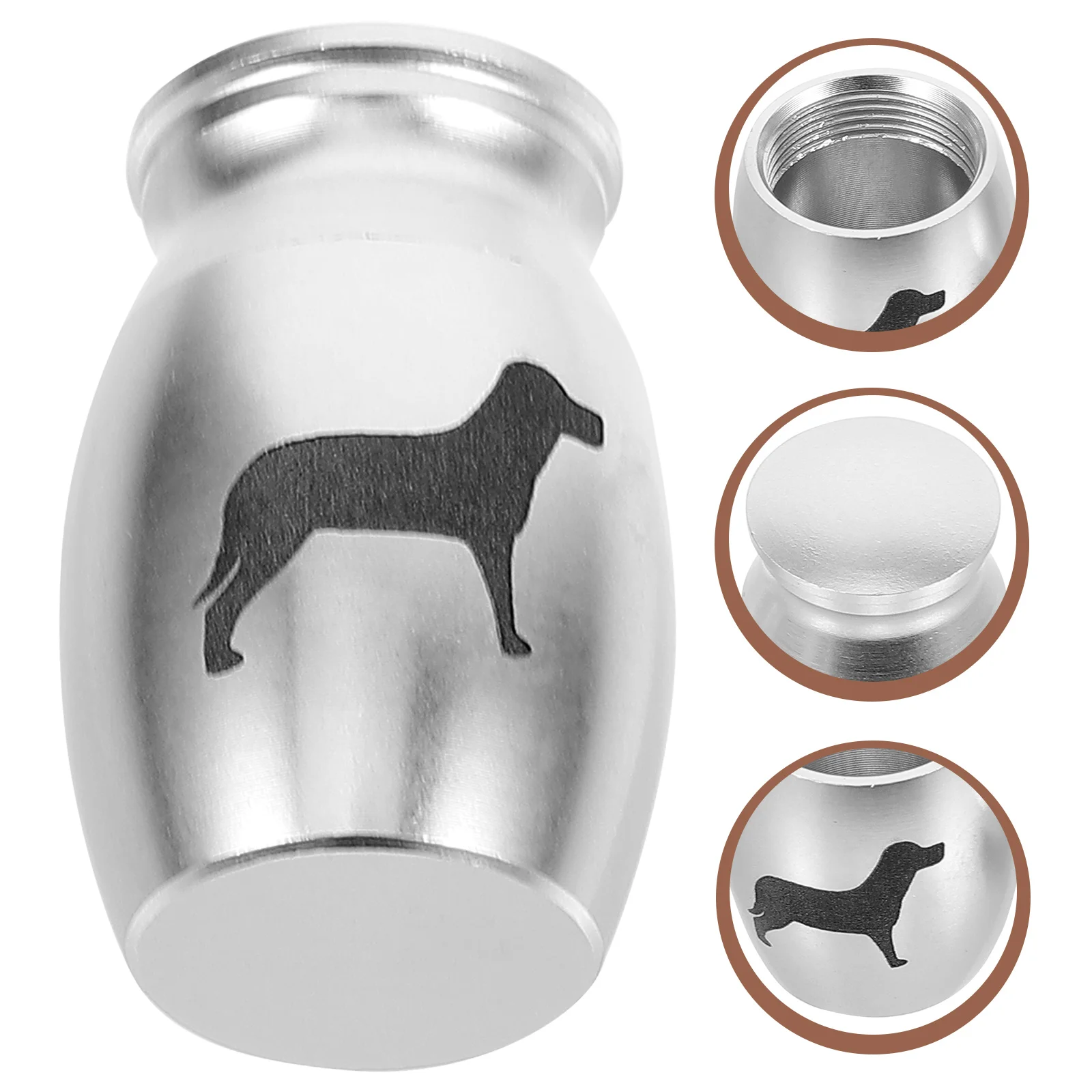 

Dog Funeral Cremation Tank Pet Cinerary Casket Keepsake Miniature Metal Containers for Ashes