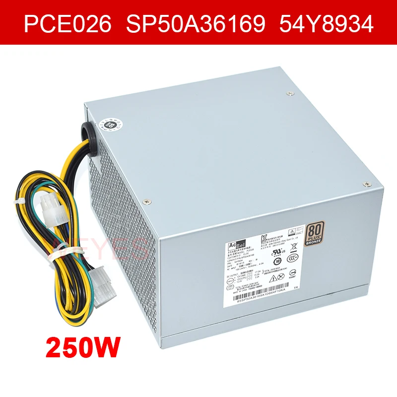 Блок питания для Lenovo M700, M800, M900, M910S, 250 Вт, 54Y8934, SP50A36169, PCE026, 10-контактный блок питания, Новинка