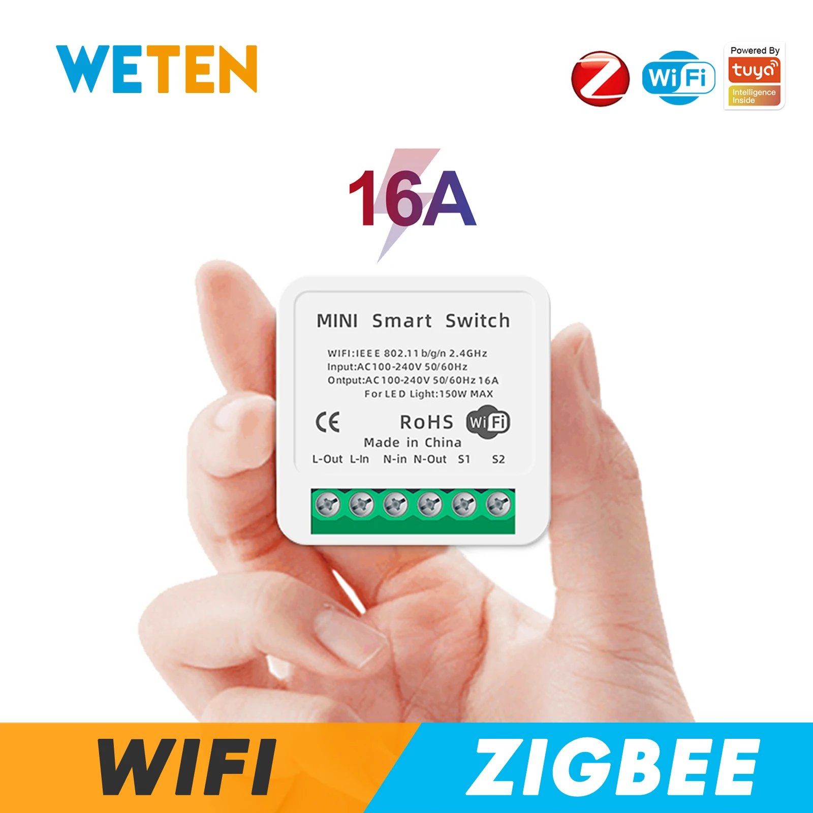 

Модуль переключателя Zigbee с поддержкой Wi-Fi, 110 В, 220 В