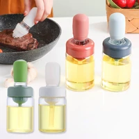 1pc vinegar soy sauce bottle oil bottle barbecue brush bottle silica gel glass kitchen set