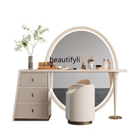 zq solid wood dresser high grade italian minimalist dresser bedroom full length mirror storage cabinet integrated