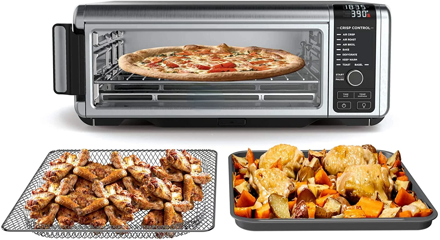 

Foodi FT102CO Digital Fry, Convection Oven, Toaster, Air Fryer, with XL Capacity (Stainless Steel)- (Refurbished)
