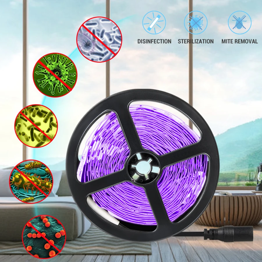 Светодиодная ультрафиолетовая лента SMD2835 для диджея