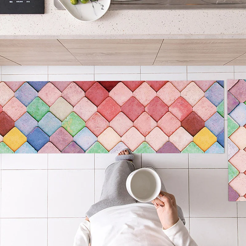 Противоскользящий кухонный коврик из ПВХ в стиле бохо марокканский домашний