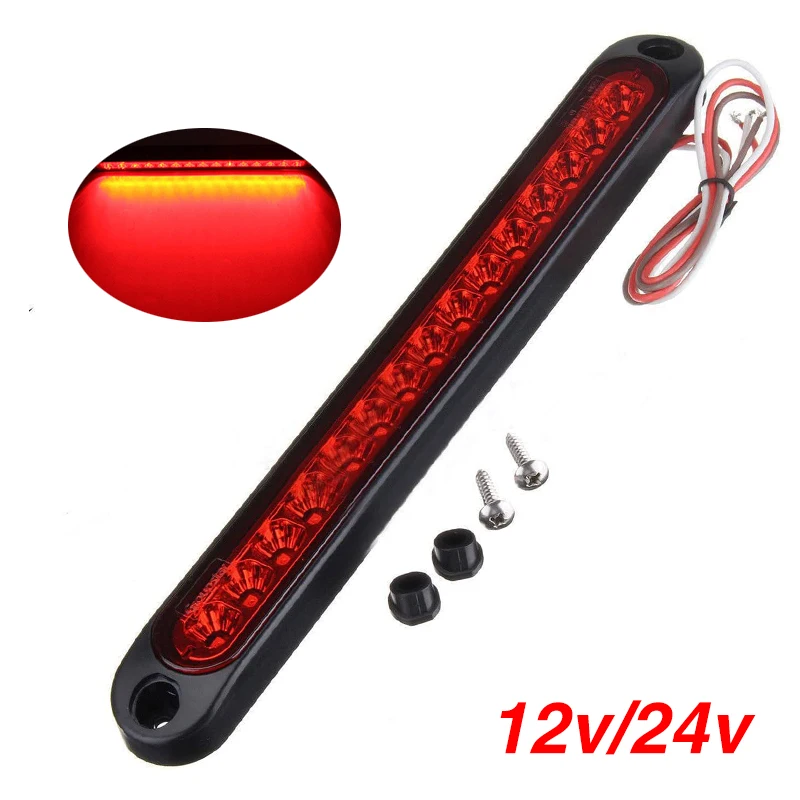

Car LED Brake Light Bar High Mount Position Stop Signal for Truck Trailer RV Waterproof Universal Rear Tail Warning Lamp 12V 24V