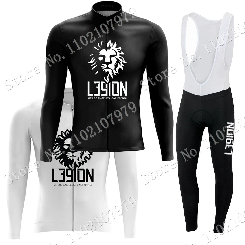

Legion Team 2022 Cycling Jersey Set Winter Los Angeles Suit Long Sleeve MTB Bike Road Pants Bib Ropa Ciclismo Maillot