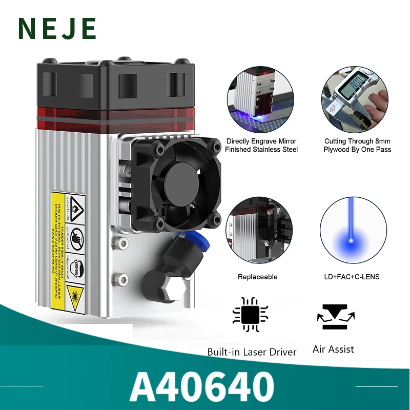 

NEJE /30W80W Laser Module Kit Cutting Engraving Module Laser Head 450nm Blue Light With TTL / PWM Modulation for DIY Creation