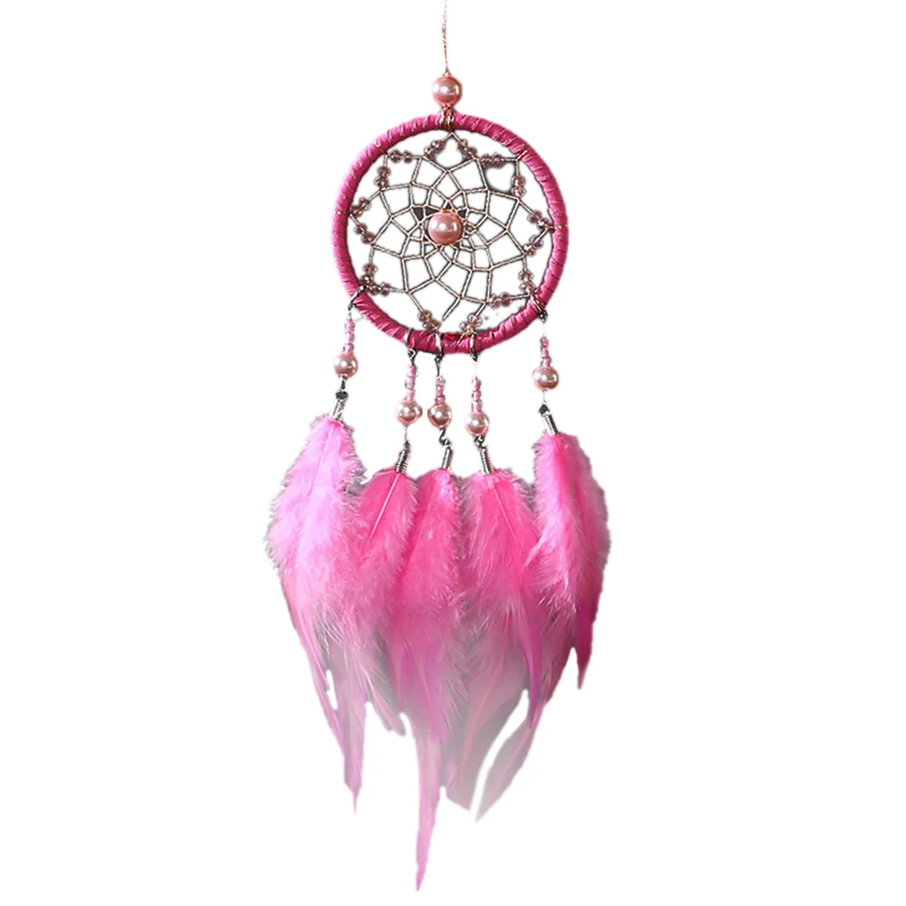 

Handmade Mini Dream Catcher Pendant Innovative Gifts Wind Chimes Dreamcatcher Tri-Color Car Ornaments Original Home Wall Decor