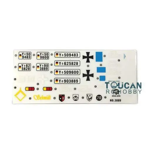 

Spare Parts HENG LONG 1/16 Leopard2A6 Tank Sticker Decal Lable Decorated 3889 Toucan Panzer Model TH00422-SMT8