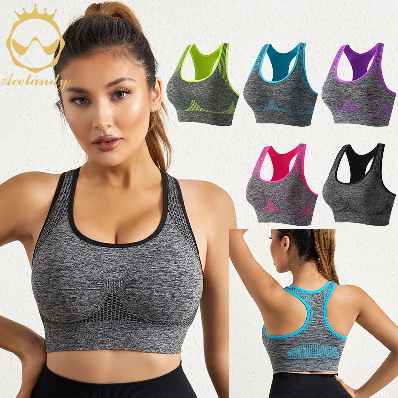 

ACELANDY-Women Underwear Sexy Lingerie Add Pad Bra Seamless Push Up Bralette Brassiere Wireless Comfortable Sports Vest