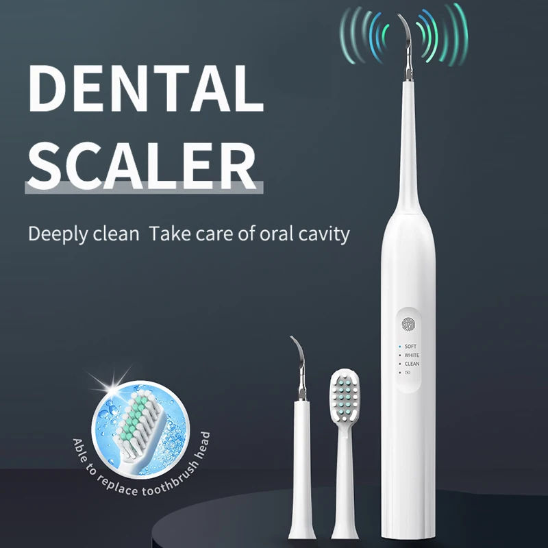 

Portable Electric Sonic Dental Calculus Scaler Oral Teeth Tartar Remover Plaque Stains Cleaner Removal Teeth Whitening