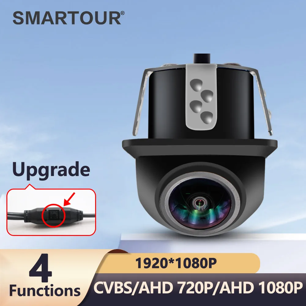 

Автомобильная камера заднего вида AHD 1920x1080P 180 ° Fisheye Golden Lens Full HD ночного видения Задняя передняя камера заднего вида автомобиля