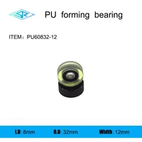 the manufacturer supplies polyurethane forming bearing pu60832 12rubber coated pulley 8mm32mm12mm