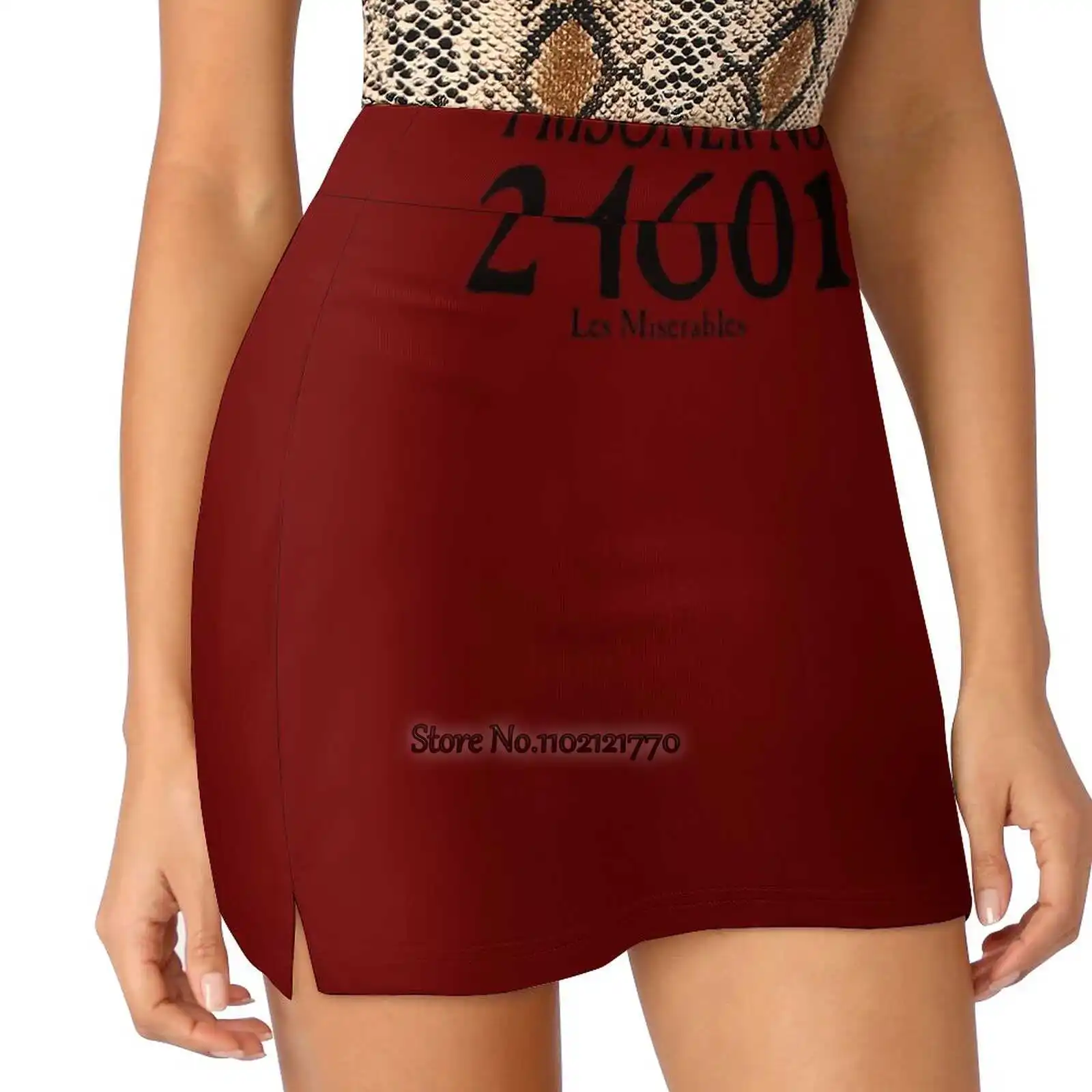 

Les Miserables - Prisoner No. 24601 Women Sports Lining Skirt Tennis Dance Fitness Short Printed Skirts Les Miserables Les Mis