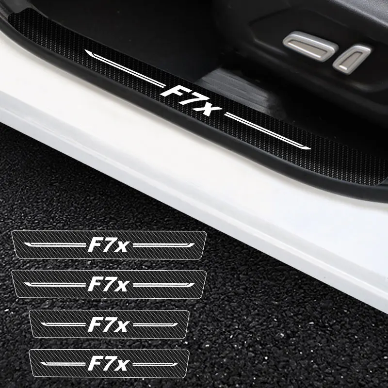 

Car Door Stickers Car Threshold For Haval F7X Logo Door Entry Pedal Guards Scuff Plate Carbon Fiber Sill Protector