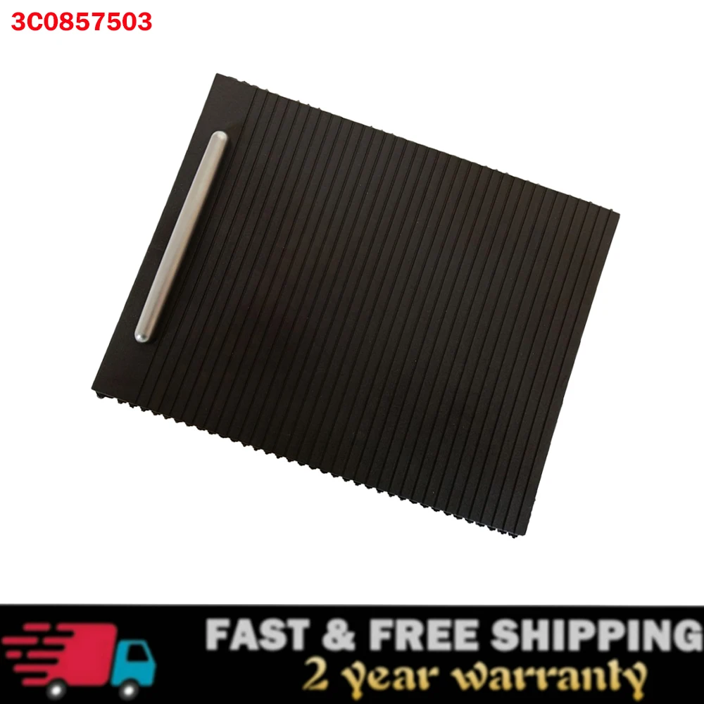 

Black Chrome Drink Armrest Center Console Cup Holder Roller Cover For PASSAT B6 B7 CC 3C0 857 503 3C0857503