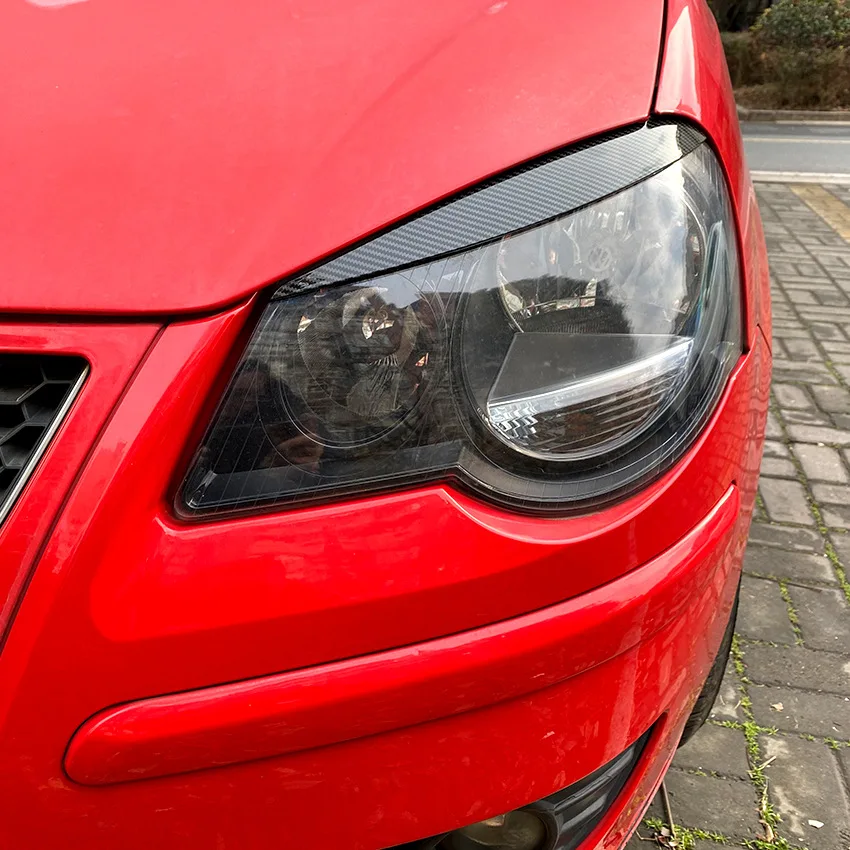 

Брови для Volkswagen VW POLO 4 MK4 9N 9N3 2005-2009 накладки на веки фар, наклейки на веки, накладки на кузова, автомобильные аксессуары