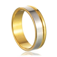 mens fashion gold silver color brushed groove stainless steel ring men wedding ring jewelry gifts for men high quality