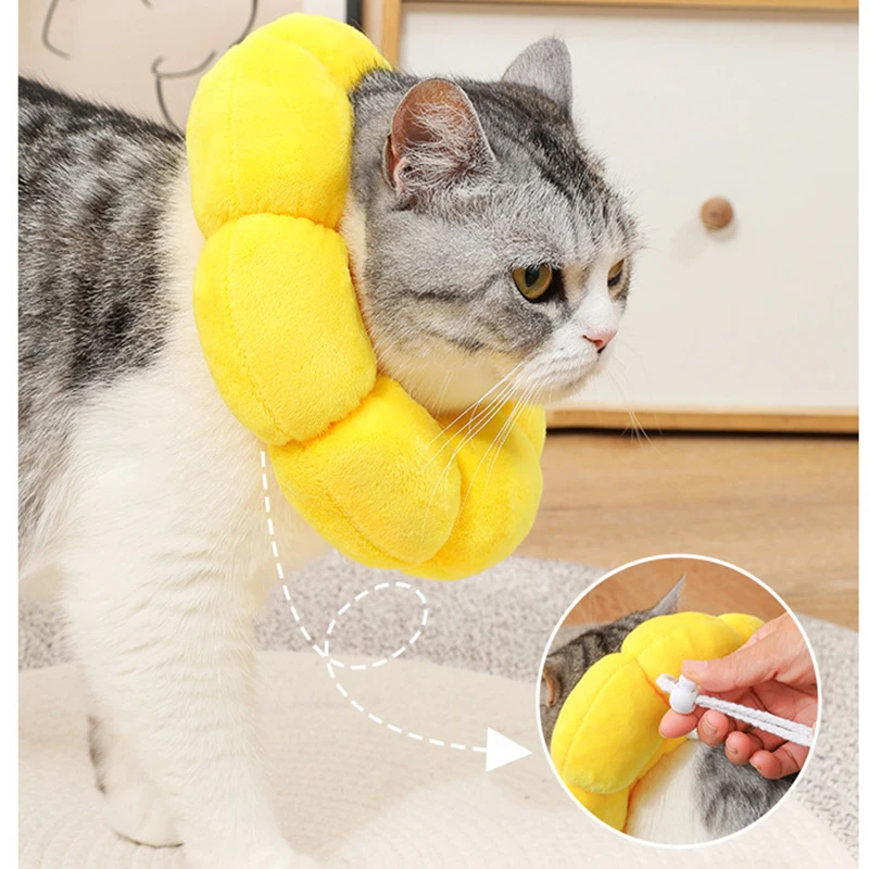 

Pet Collar Cat Dog Elizabeth Circle Grooming Headgear Anti-licking Anti-bite Protective Sleeve Soft Neck Collar Adjustable