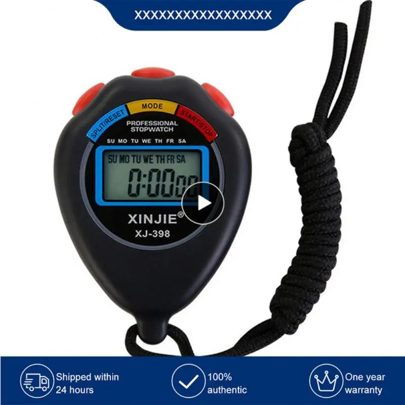 

Sports Stopwatch Timer Waterproof Digital Professional Handheld LCD Handheld Stop Watch For Sports Counter With String Measure