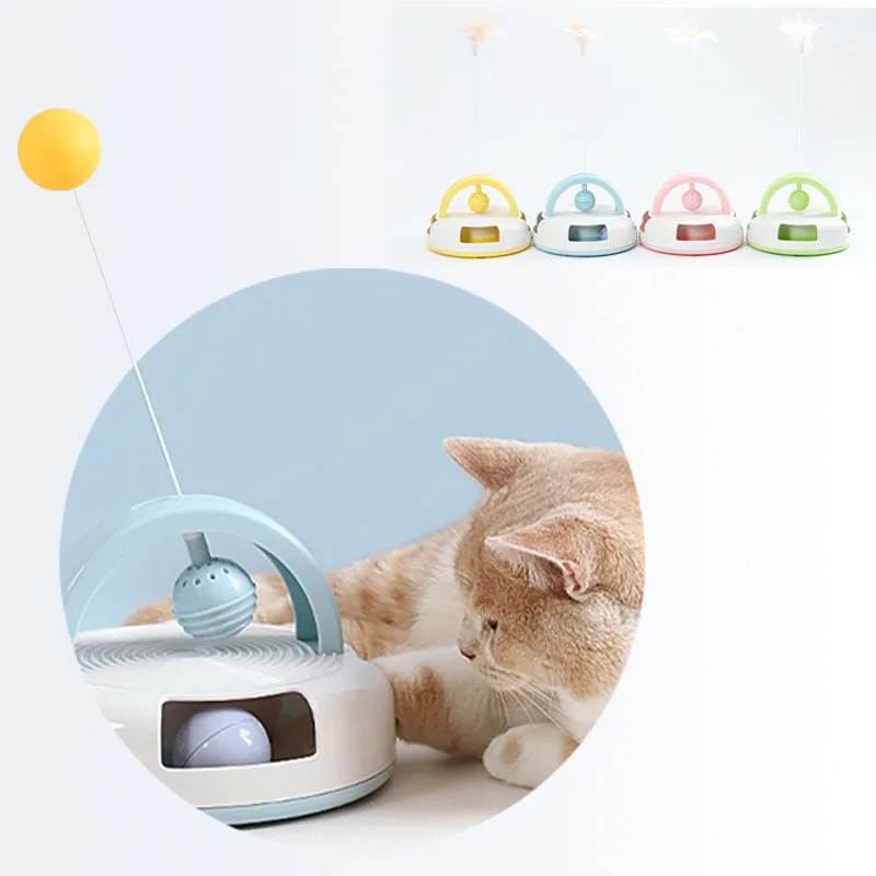 

Gravity Table Tennis Cat Toy with Catnip Ball for Self-stimulation Cat Turntable Pet Supplies Cat Toy Toys Cats Items Products