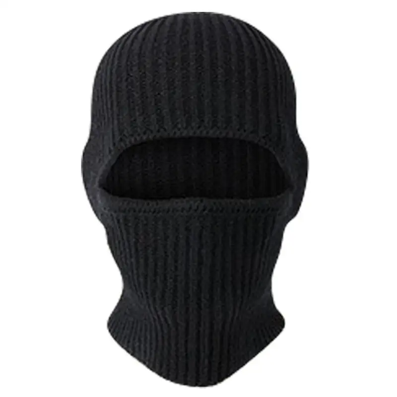 

Winter Warm Casual Short Thread Hip Hop Hat Adult Men Pure Cotton Knitted Elastic Dual Use Soft Cold Cap