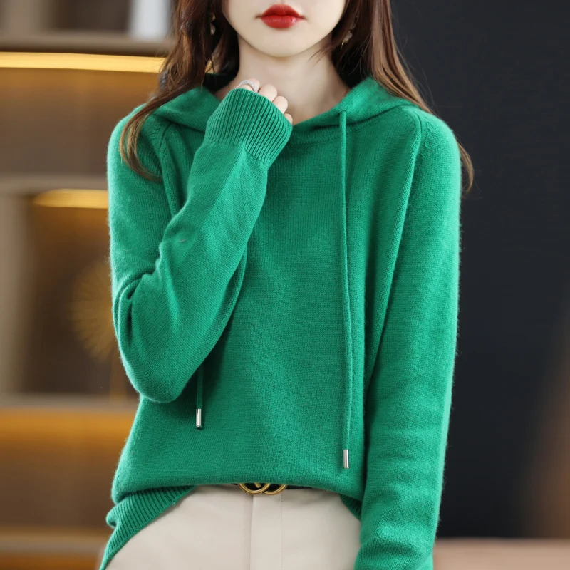 

Sweater for Women Korean Fashion Cashmere Hooded Solid Winter Blusa De Frio Feminina Sueter Mujer Invierno 2023 Tops Oversized