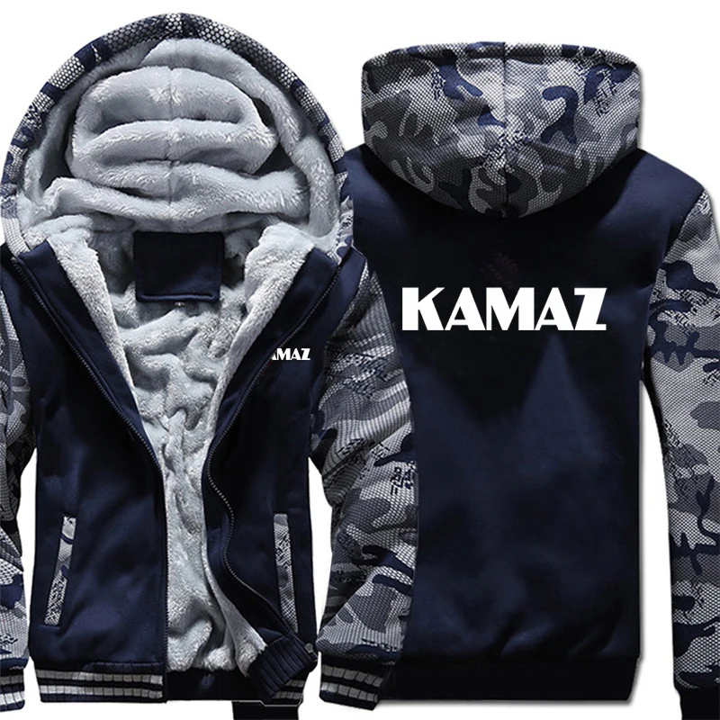 

New Man’s Kamaz Truck Hoodies Camouflage Sleeve Pullover Winter Jacket Kamaz Sweatshirts High Quality Long Sleeve Coat